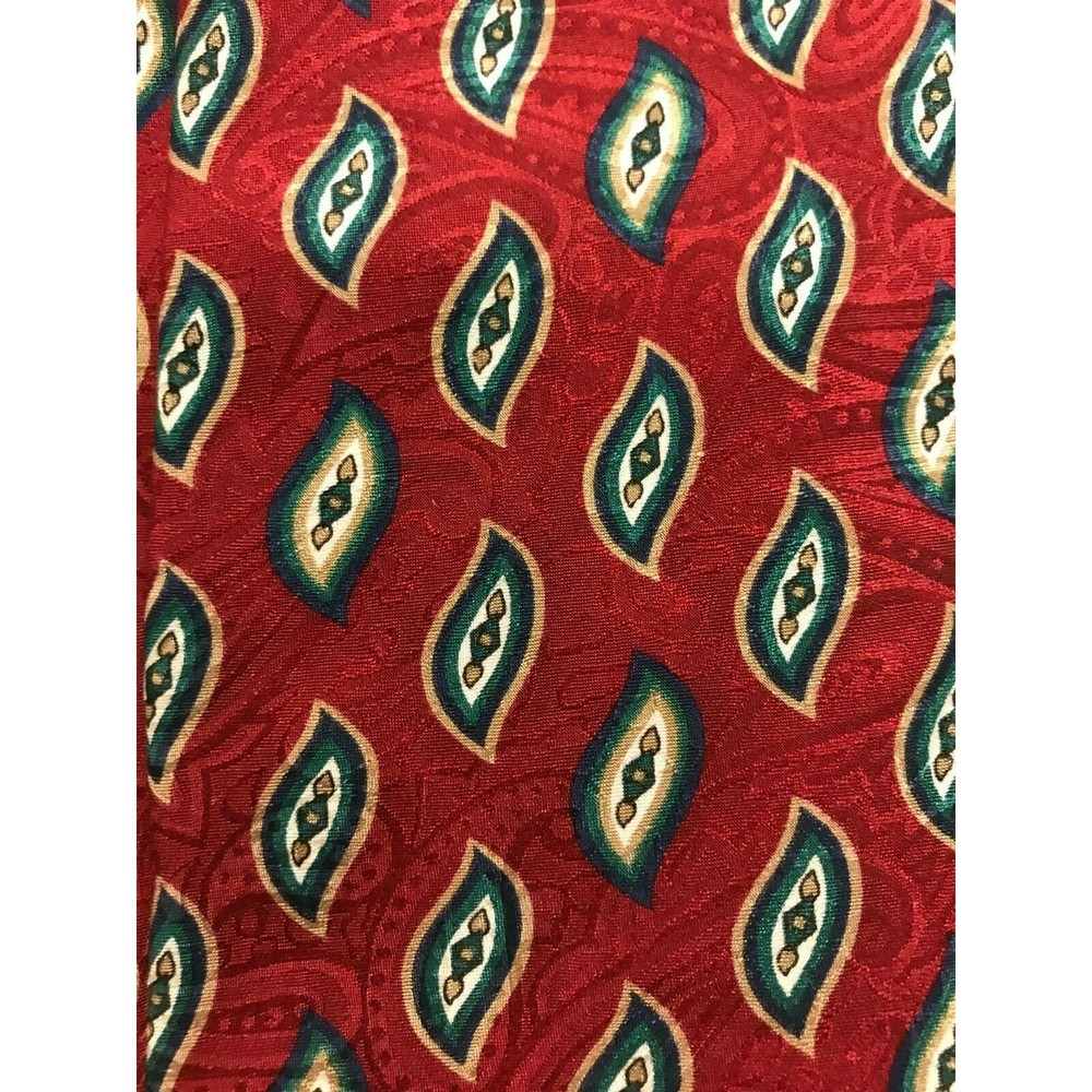 FERRELL REED Men’s Silk Neck Tie for Bowen Brothers Red Paisley‎ 100% Silk